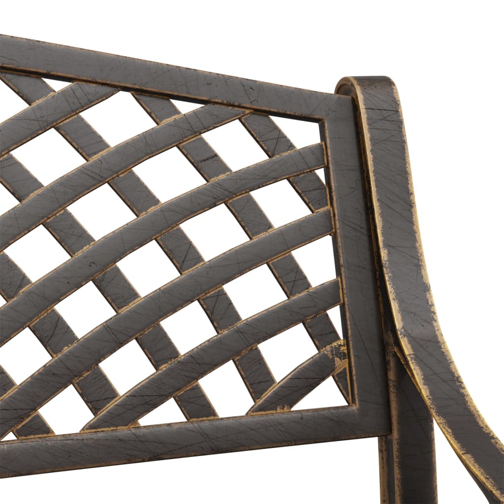 Gartenbank 102 Cm Aluminiumguss Bronzen