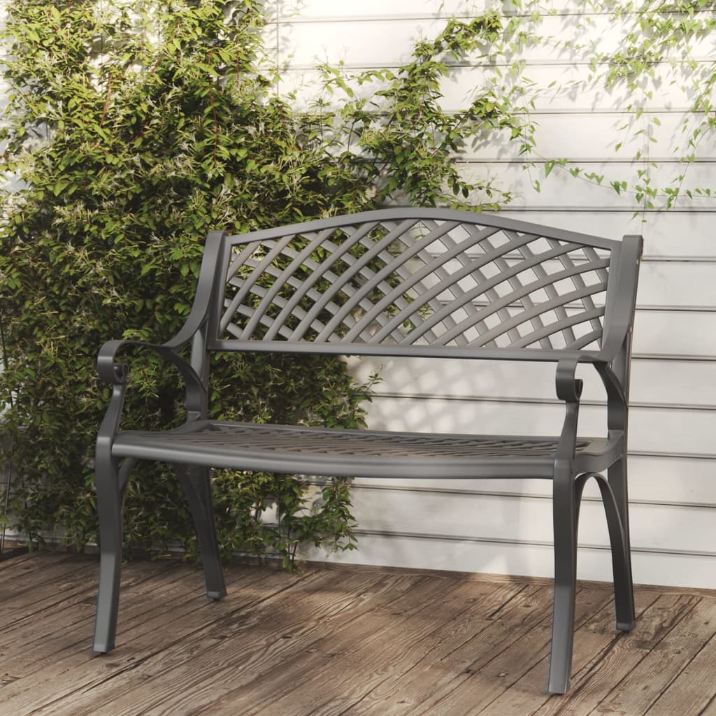 Gartenbank 102 Cm Aluminiumguss Bronzen
