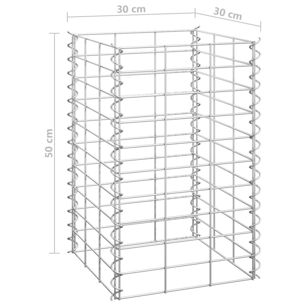 Gabionen-Hochbeete 3 Stk. 30X30X50 Cm Eisen