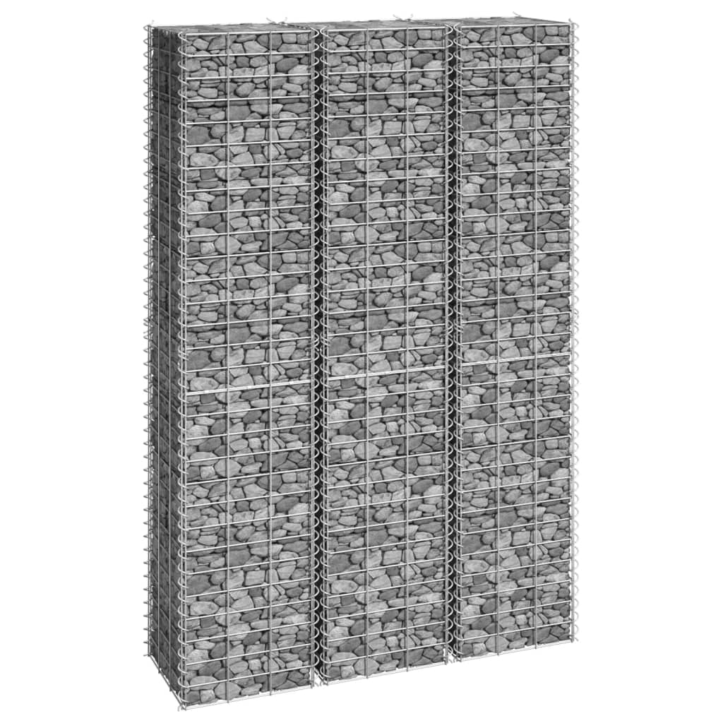 Gabionen-Hochbeete 3 Stk. 30X30X50 Cm Eisen