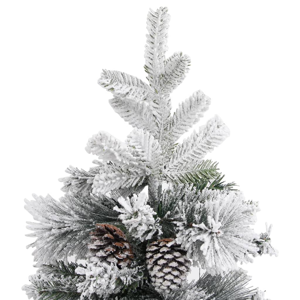 Weihnachtsbaum Mit Zapfen Beschneit 225 Cm Pvc & Pe