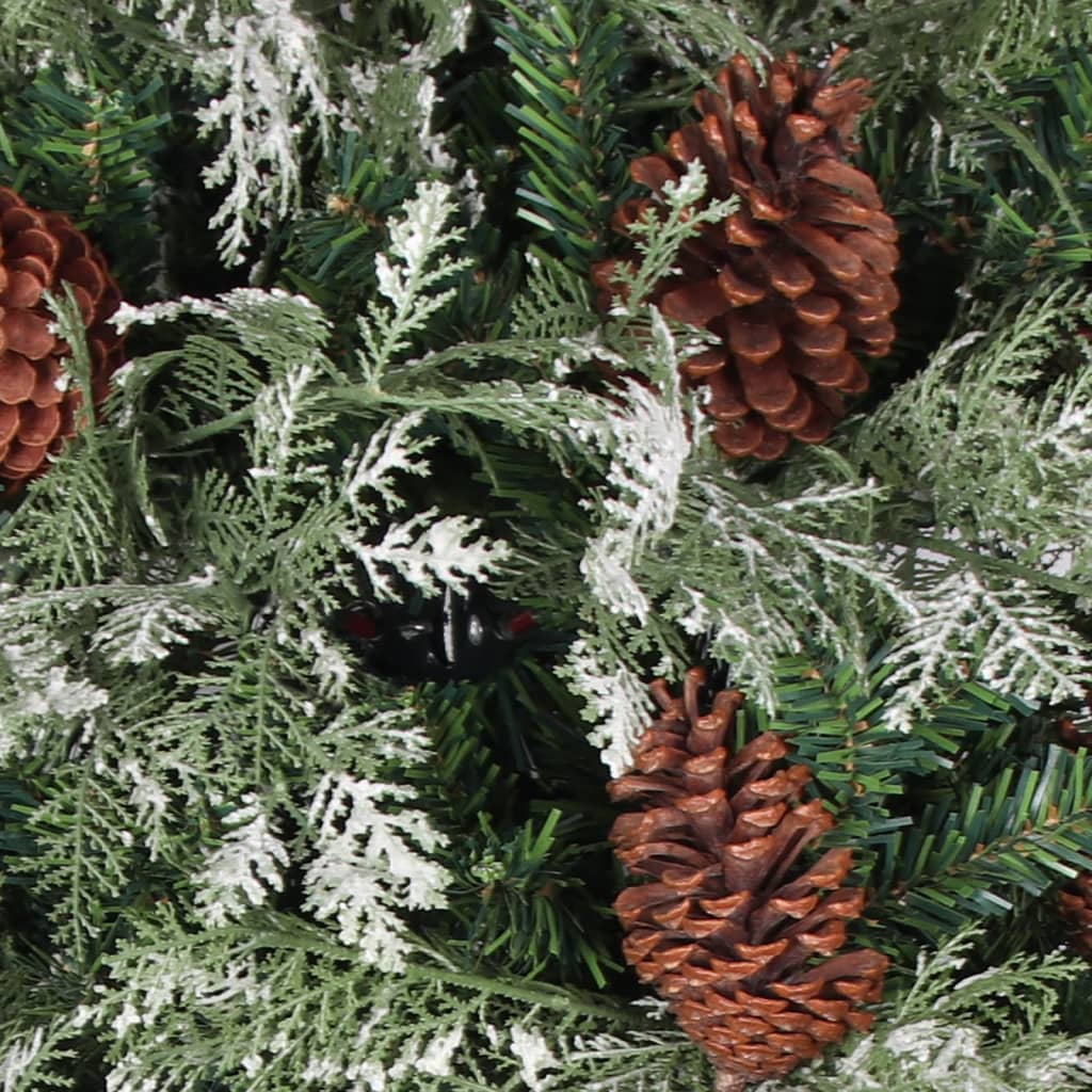 Weihnachtsbaum Mit Beleuchtung Und Kiefernzapfen 195 Cm Pvc&Pe