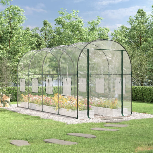 Gewächshaus Transparent 160X400X190 Cm Pvc & Stahl