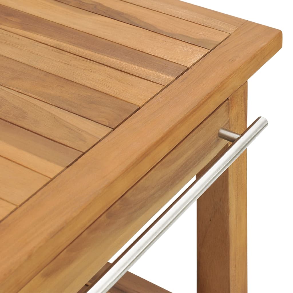 Waschtisch Mit 3 Körben Massivholz Teak 132X45X75Cm