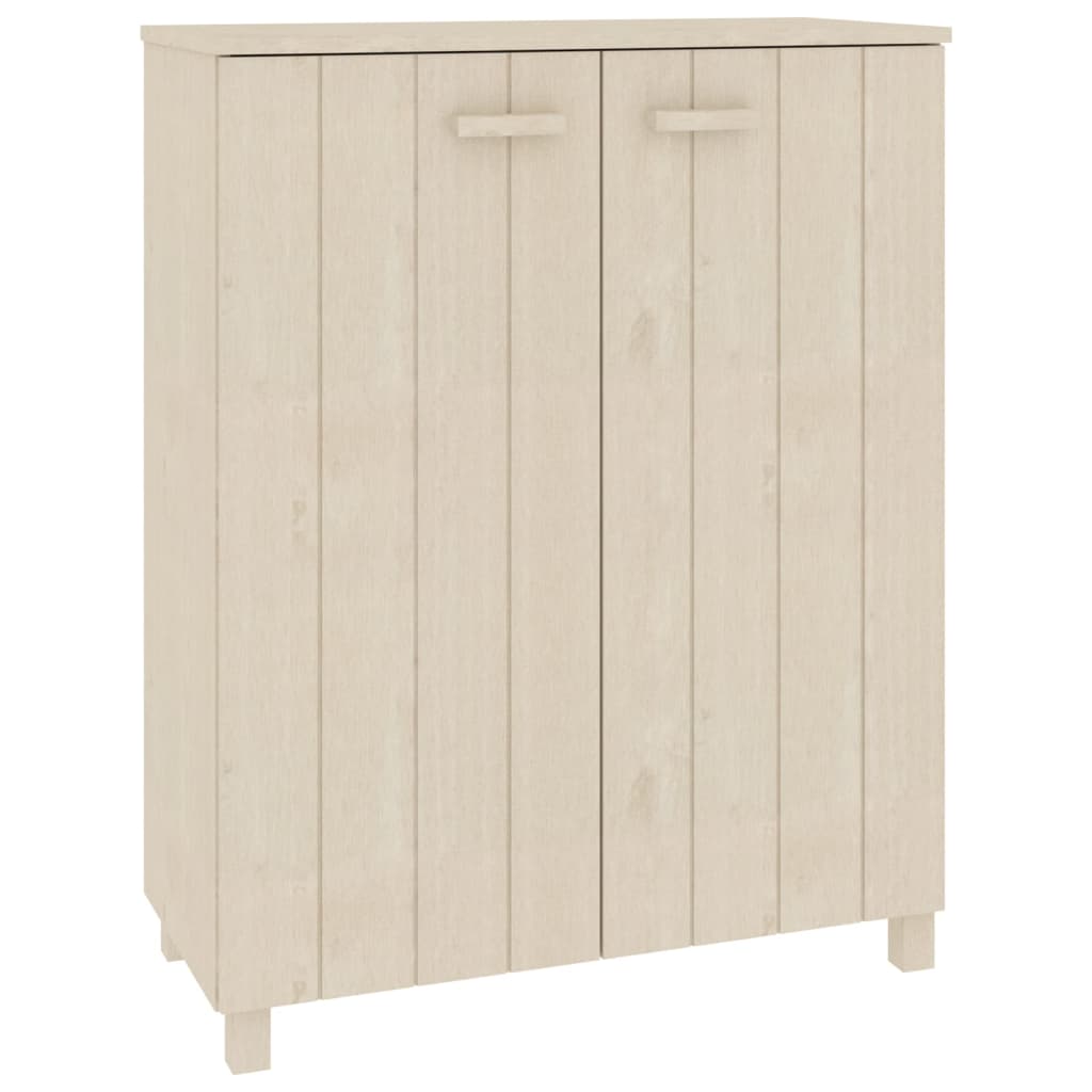Schuhschrank Hamar 85X40X108 Cm Massivholz Kiefer Honigbraun