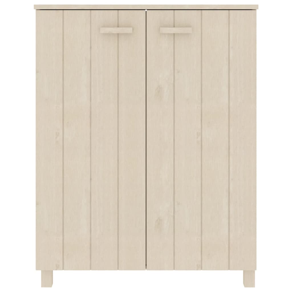 Schuhschrank Hamar 85X40X108 Cm Massivholz Kiefer Honigbraun