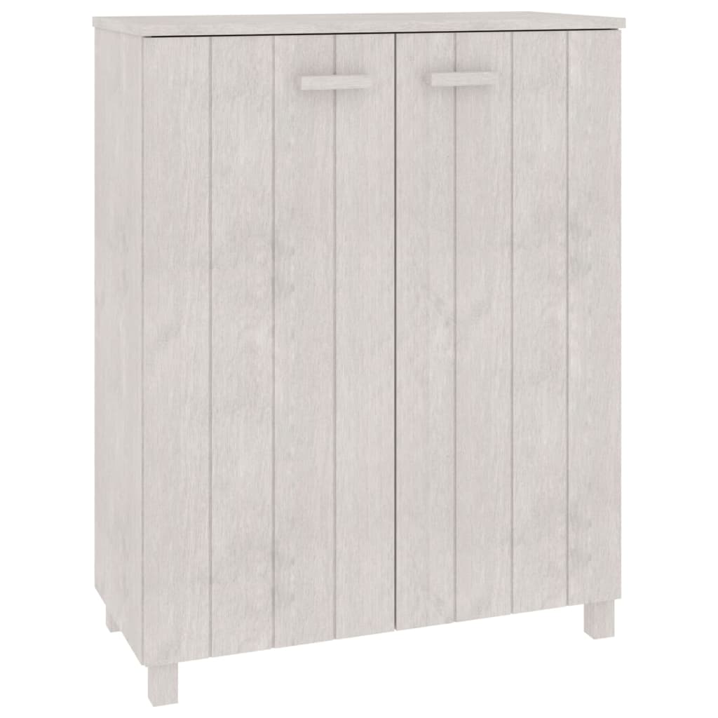 Schuhschrank Hamar 85X40X108 Cm Massivholz Kiefer Weiß