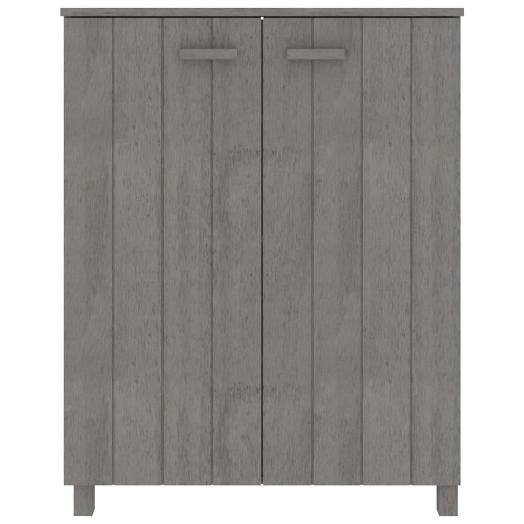 Schuhschrank Hamar 85X40X108 Cm Massivholz Kiefer Hellgrau