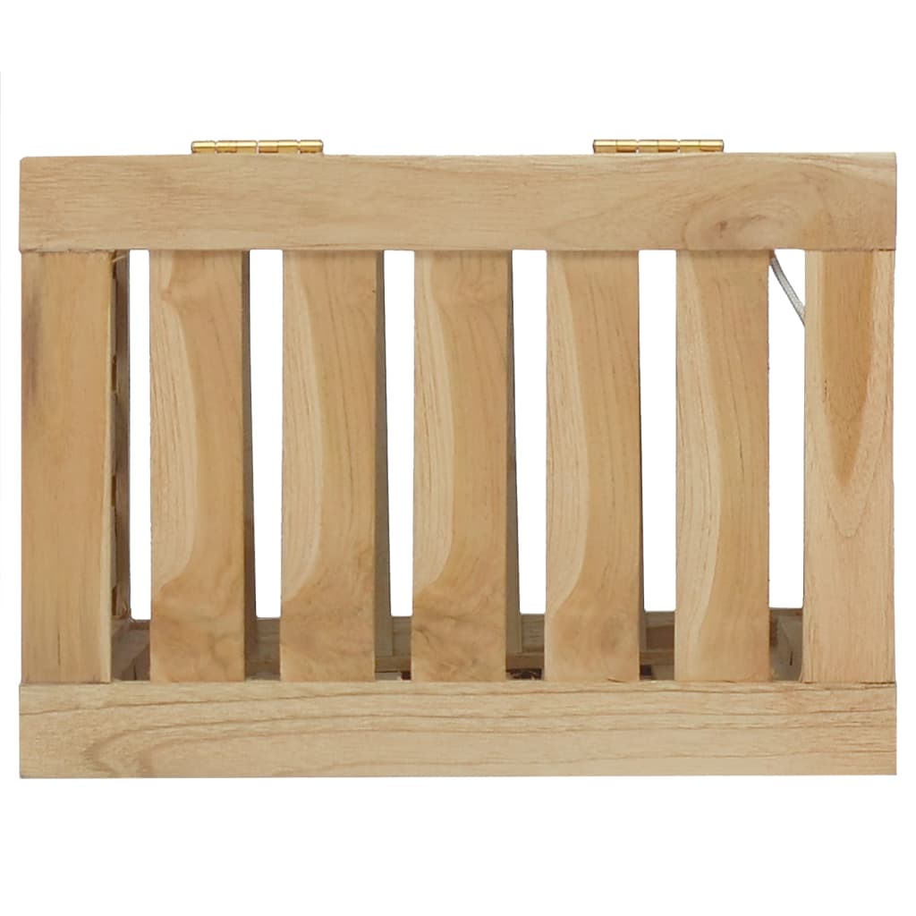 Wäschebehälter Massivholz Teak
