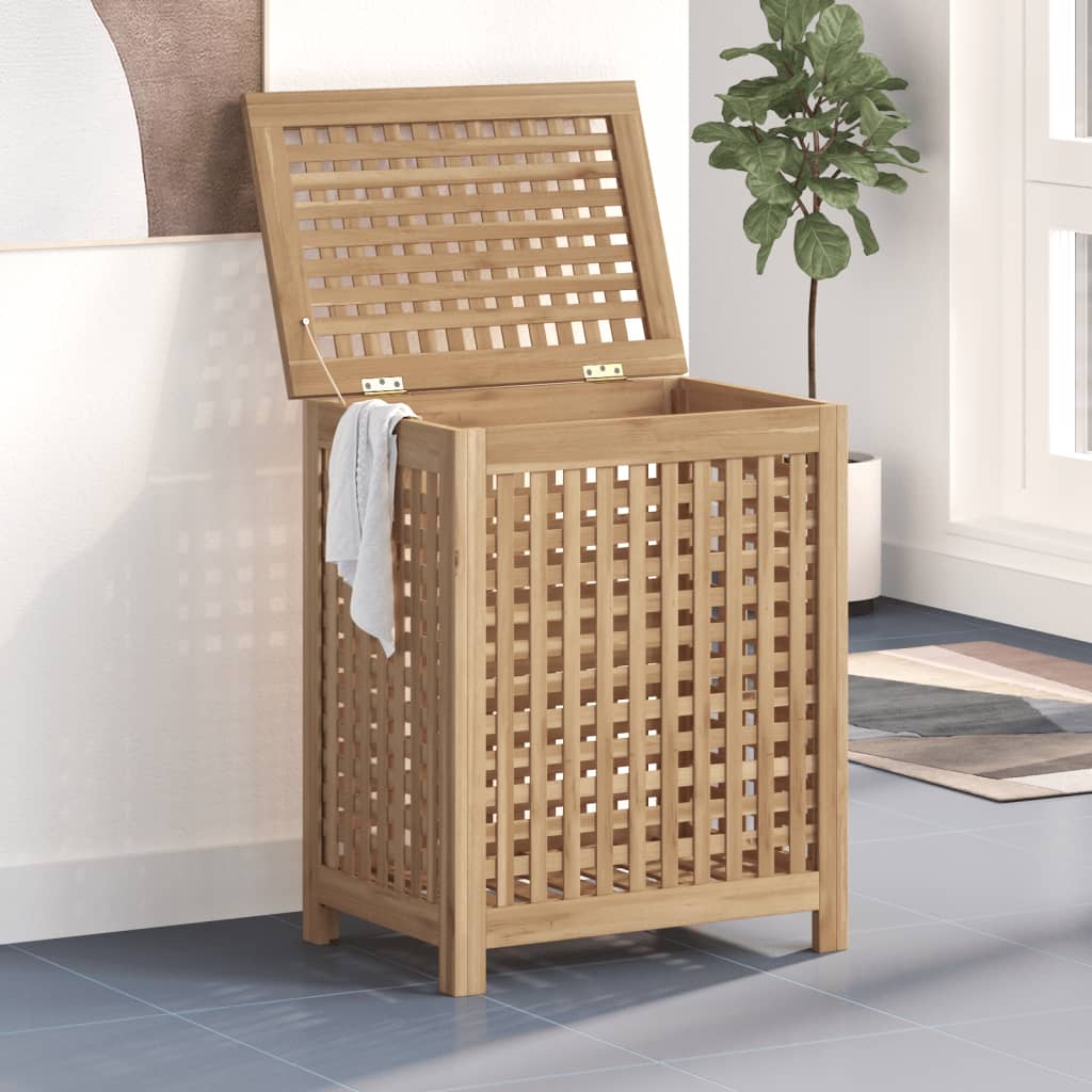 Wäschebehälter Massivholz Teak