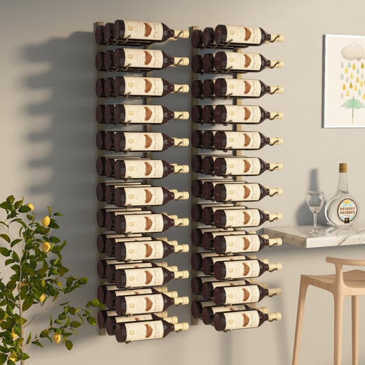 Wand-Weinregal Für 36 Flaschen 2 Stk. En Eisen