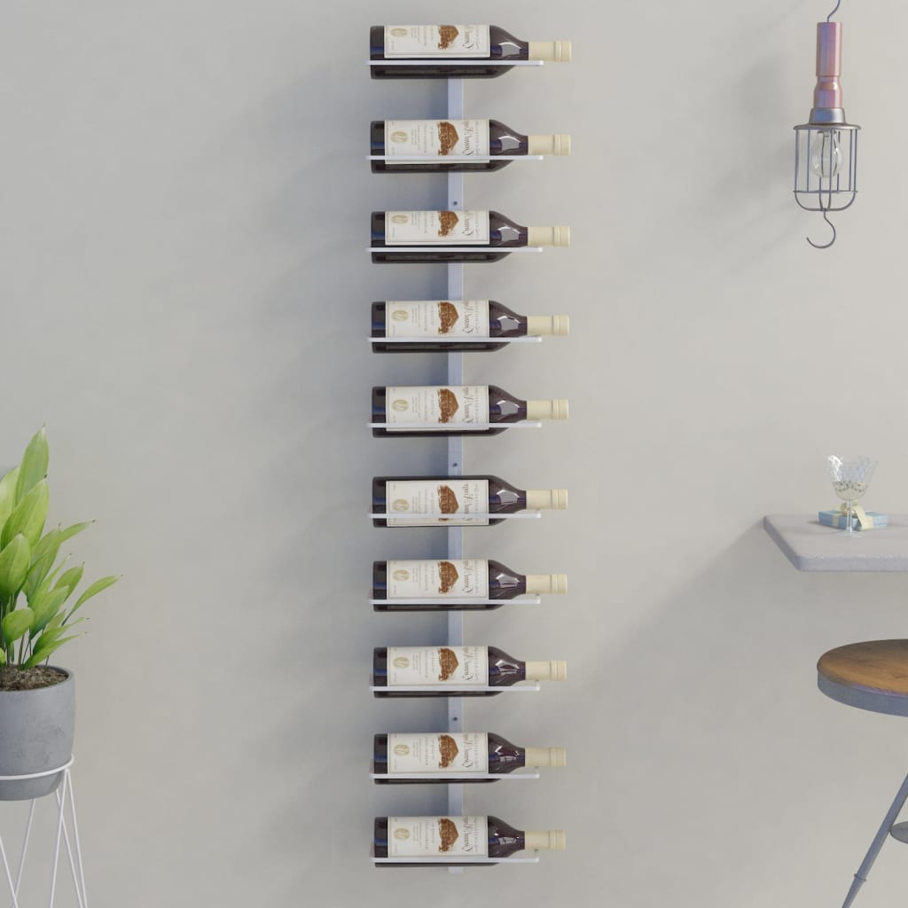 Wand-Weinregal Für 10 Flaschen Metall