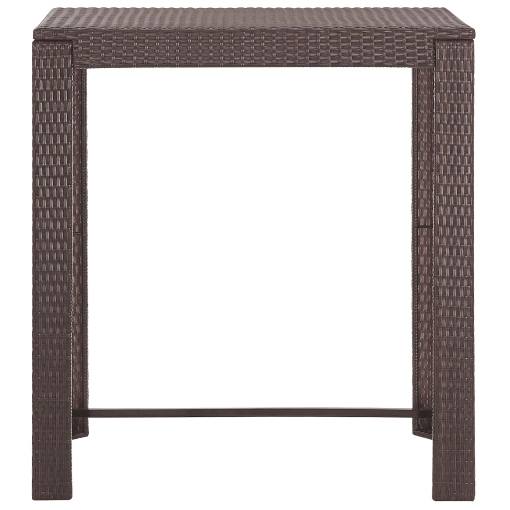 5-Tlg. Gartenbar-Set Mit Kissen Poly Rattan