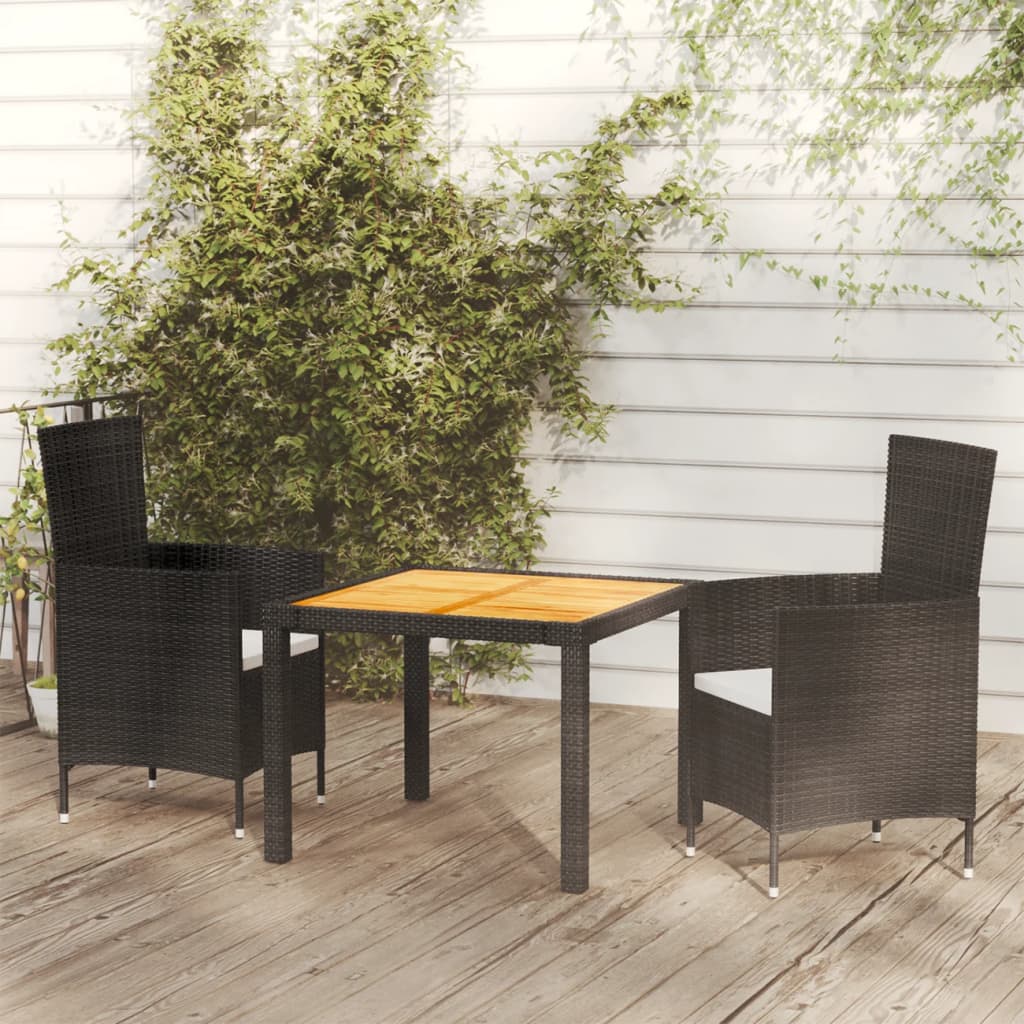 5-Tlg. Garten-Essgruppe Mit Auflagen Poly Rattan Braun