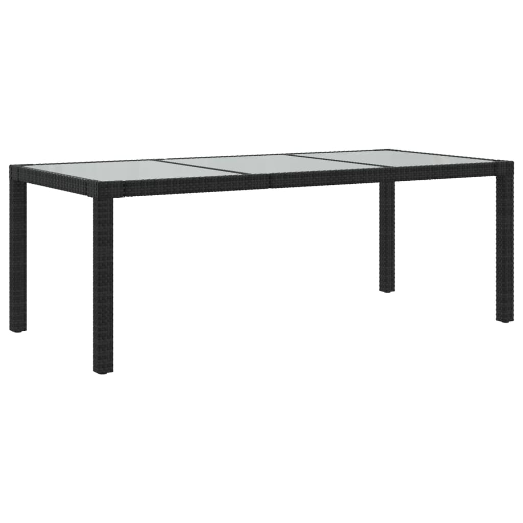 9-Tlg. Garten-Essgruppe Mit Kissen Poly Rattan Schwarz