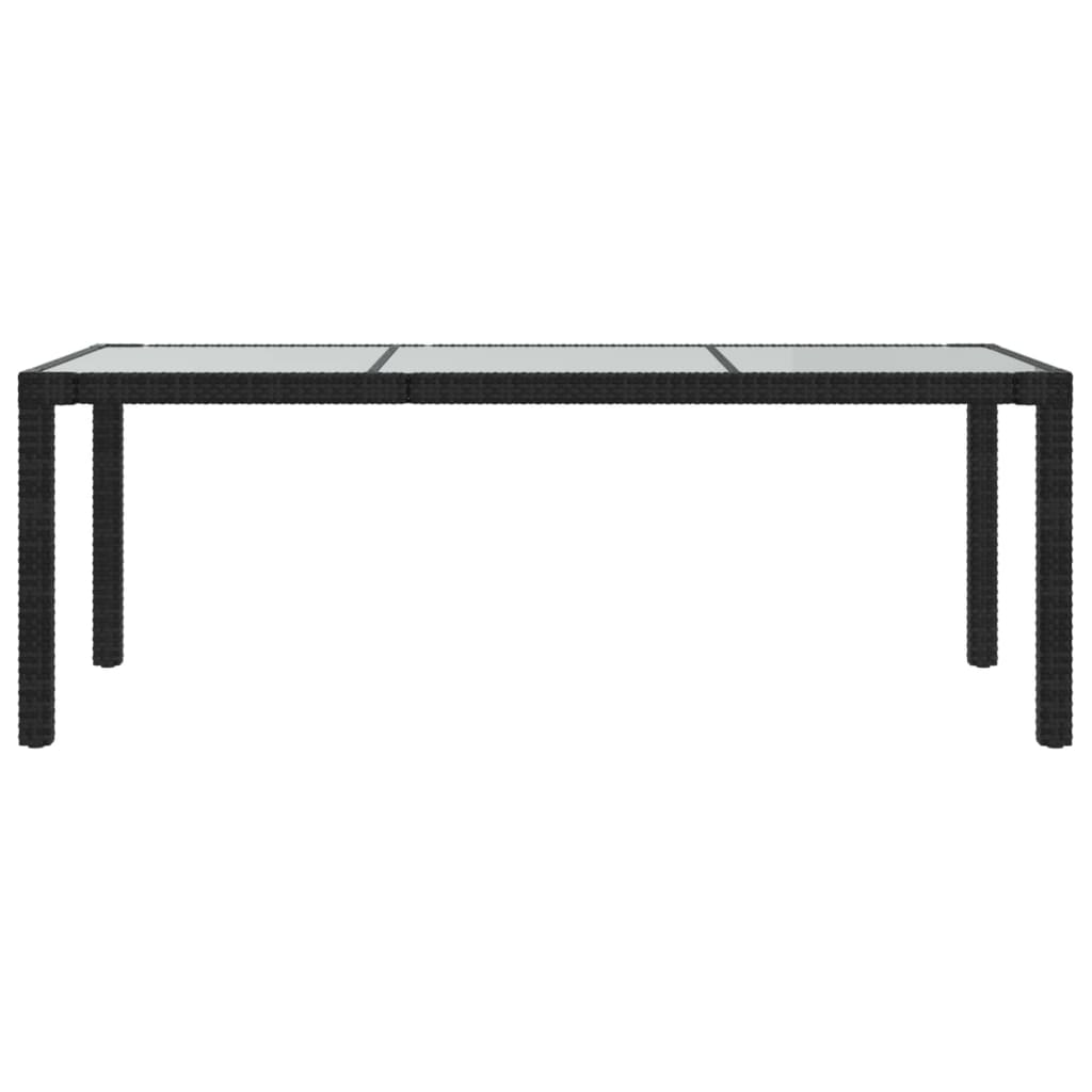 9-Tlg. Garten-Essgruppe Mit Kissen Poly Rattan Schwarz