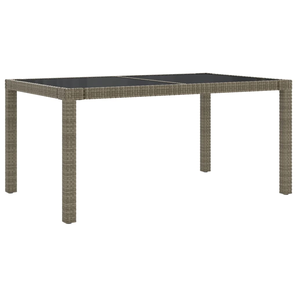 5-Tlg. Garten-Essgruppe Mit Kissen Poly Rattan Grau