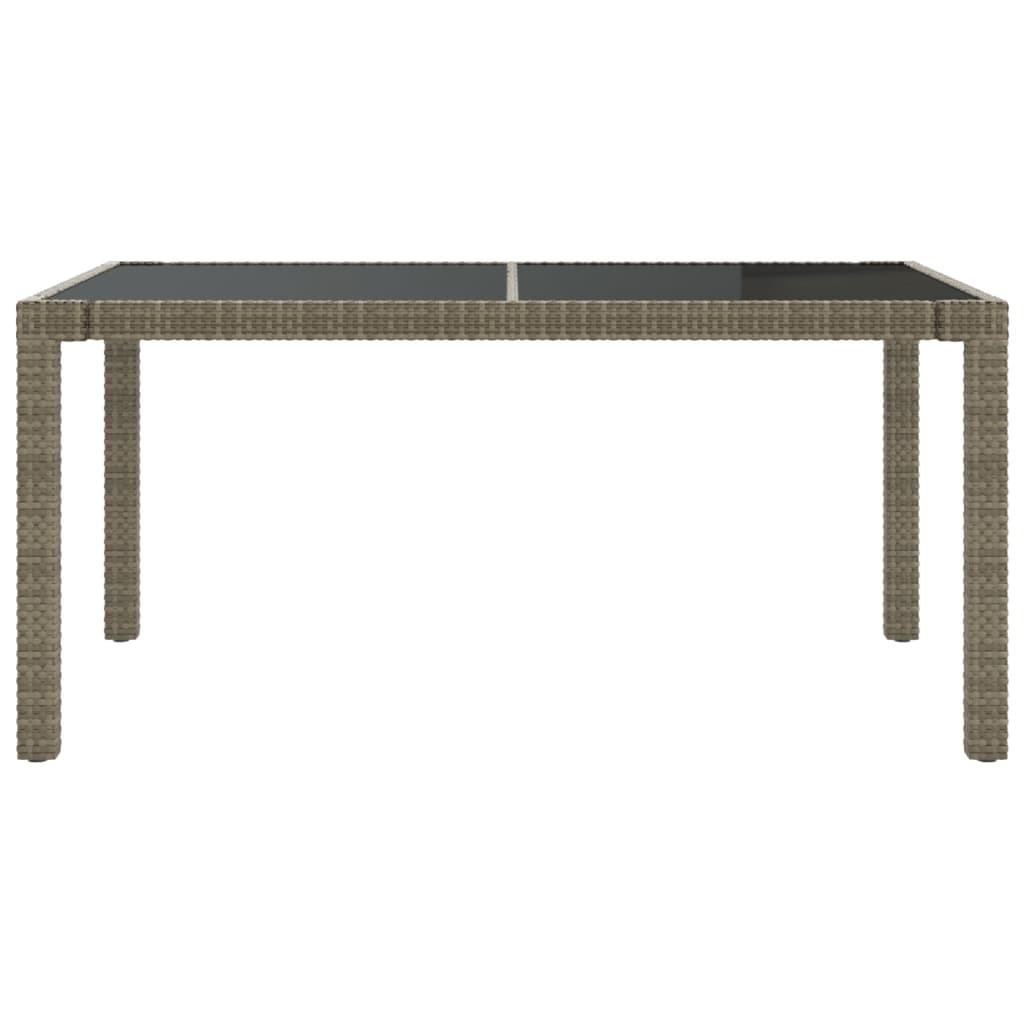 5-Tlg. Garten-Essgruppe Mit Kissen Poly Rattan Grau