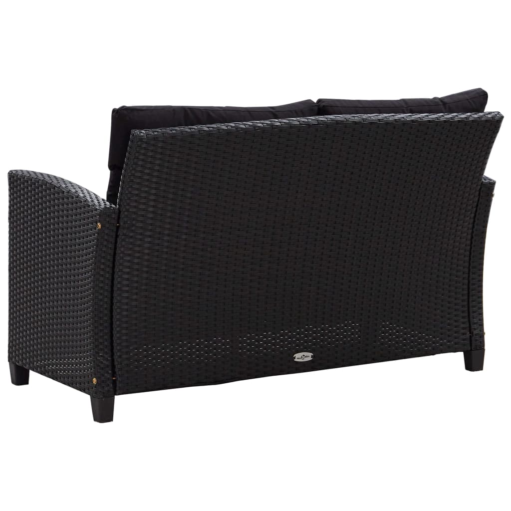 3-Tlg. Garten-Essgruppe Mit Kissen Poly Rattan