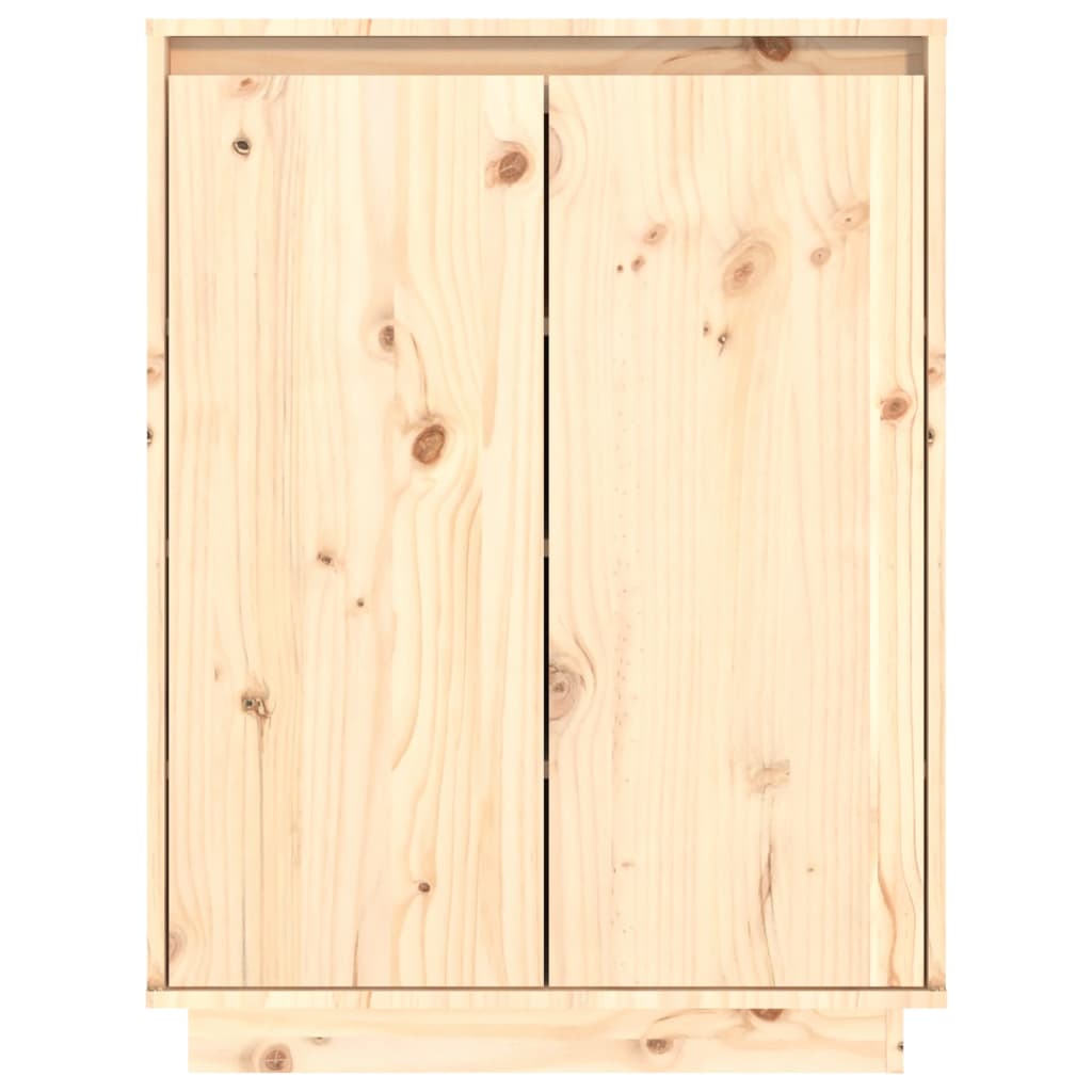 Schuhschrank 60X35X80 Cm Massivholz Kiefer Natur