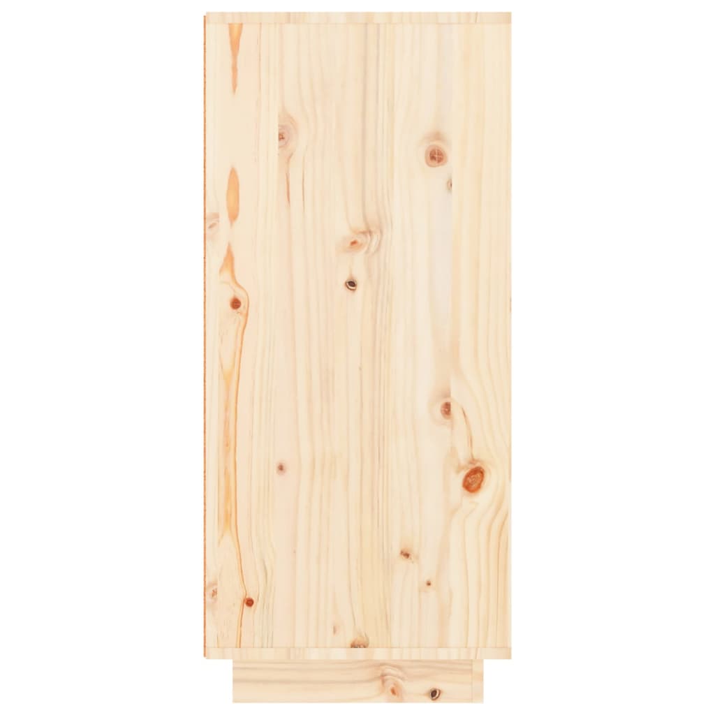 Schuhschrank 60X35X80 Cm Massivholz Kiefer Natur