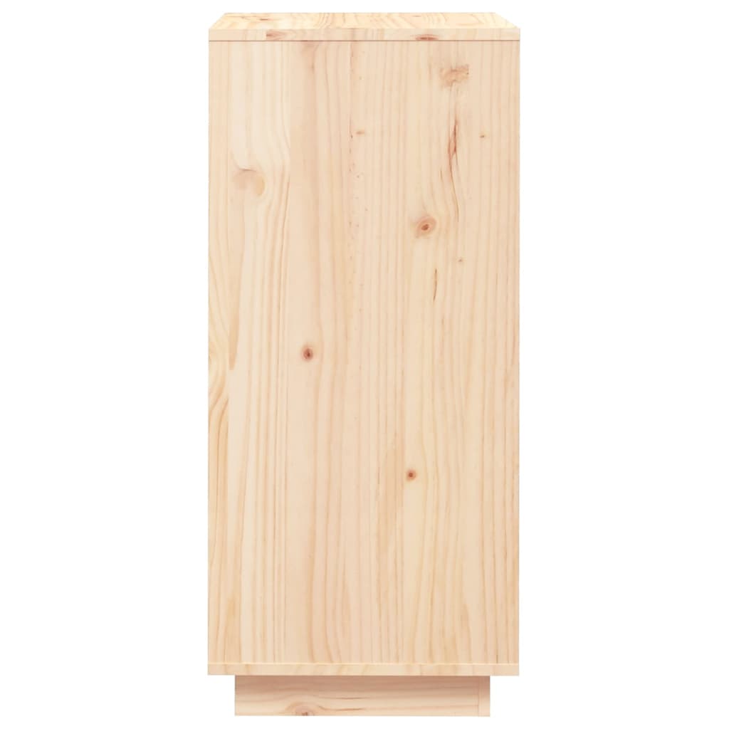Schuhschrank 35X35X80 Cm Massivholz Kiefer Natur
