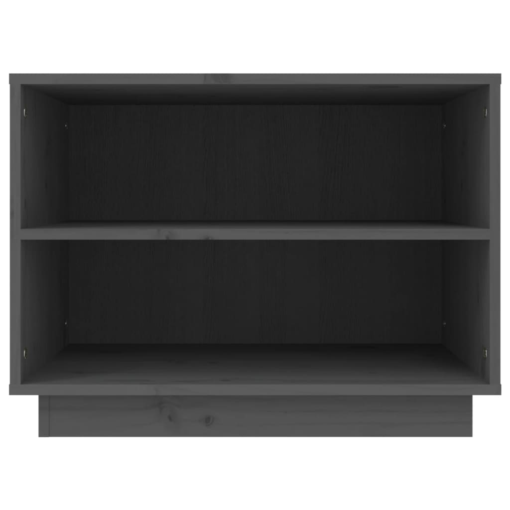 Schuhschrank 60X34X45 Cm Massivholz Kiefer Grau