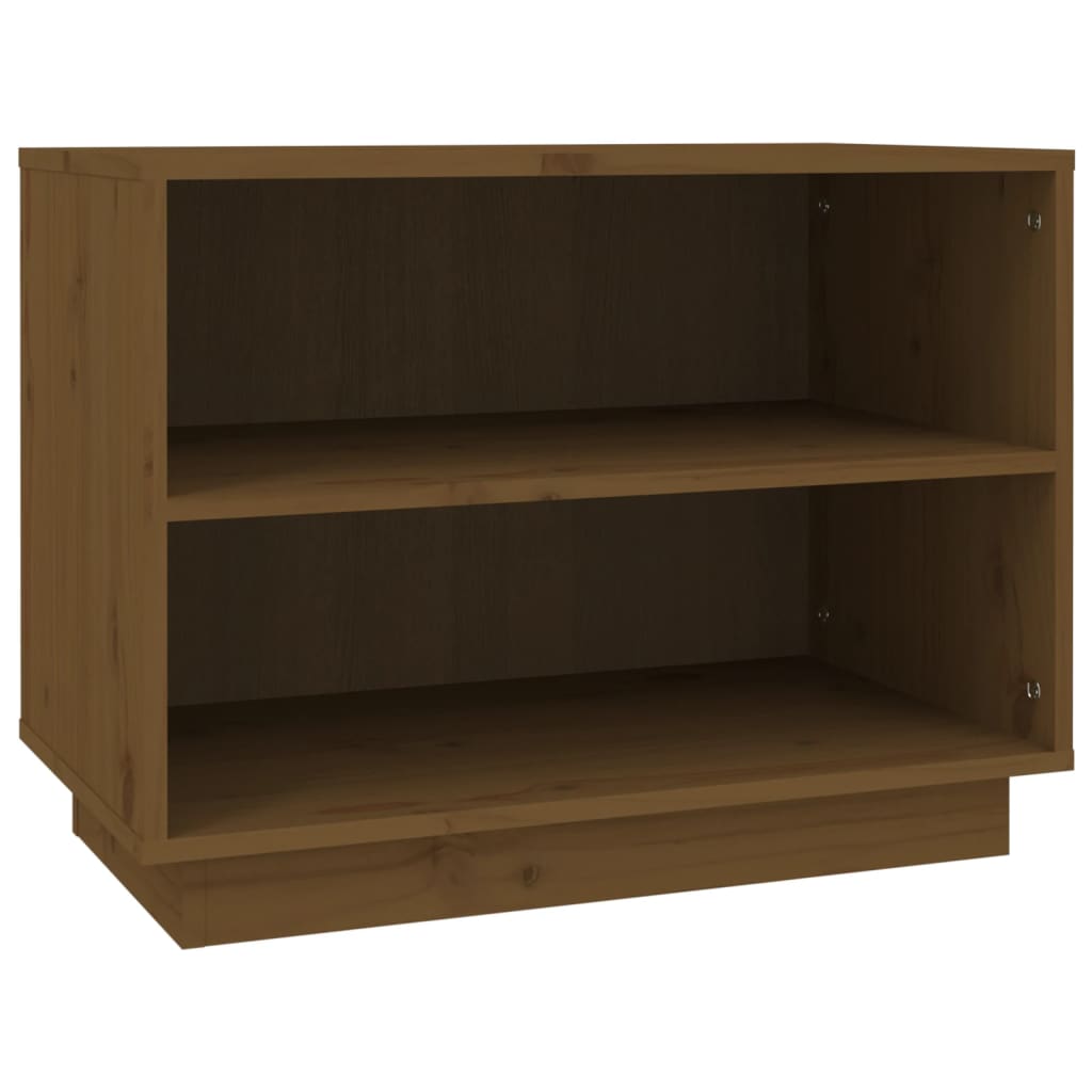 Schuhschrank 60X34X45 Cm Massivholz Kiefer Honigbraun