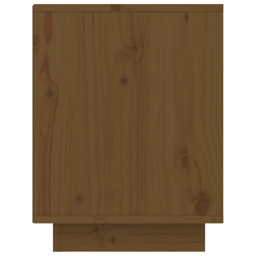 Schuhschrank 60X34X45 Cm Massivholz Kiefer Honigbraun