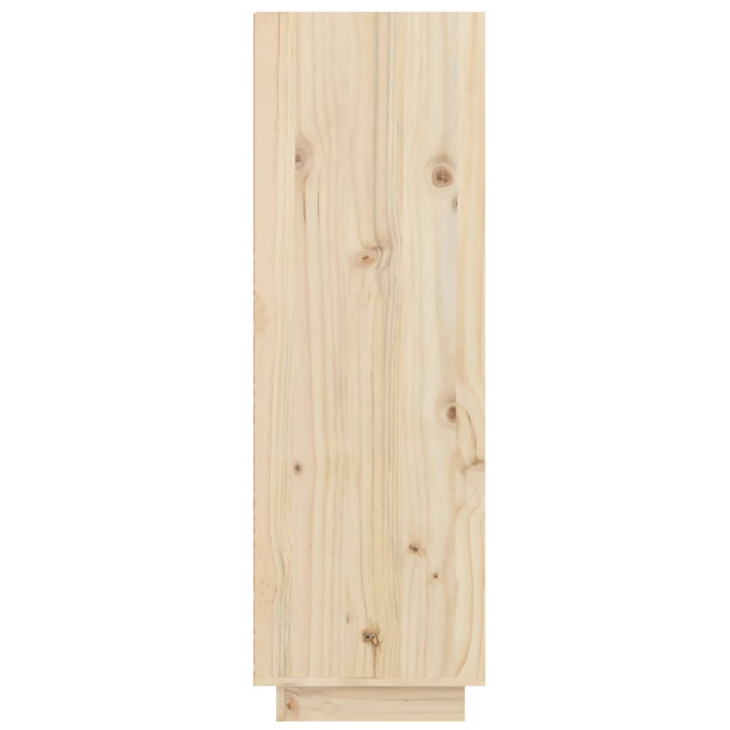 Schuhregal 60X34X105 Cm Massivholz Kiefer Natur