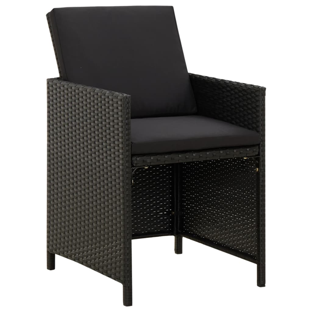 5-Tlg. Garten-Essgruppe Mit Kissen Poly Rattan
