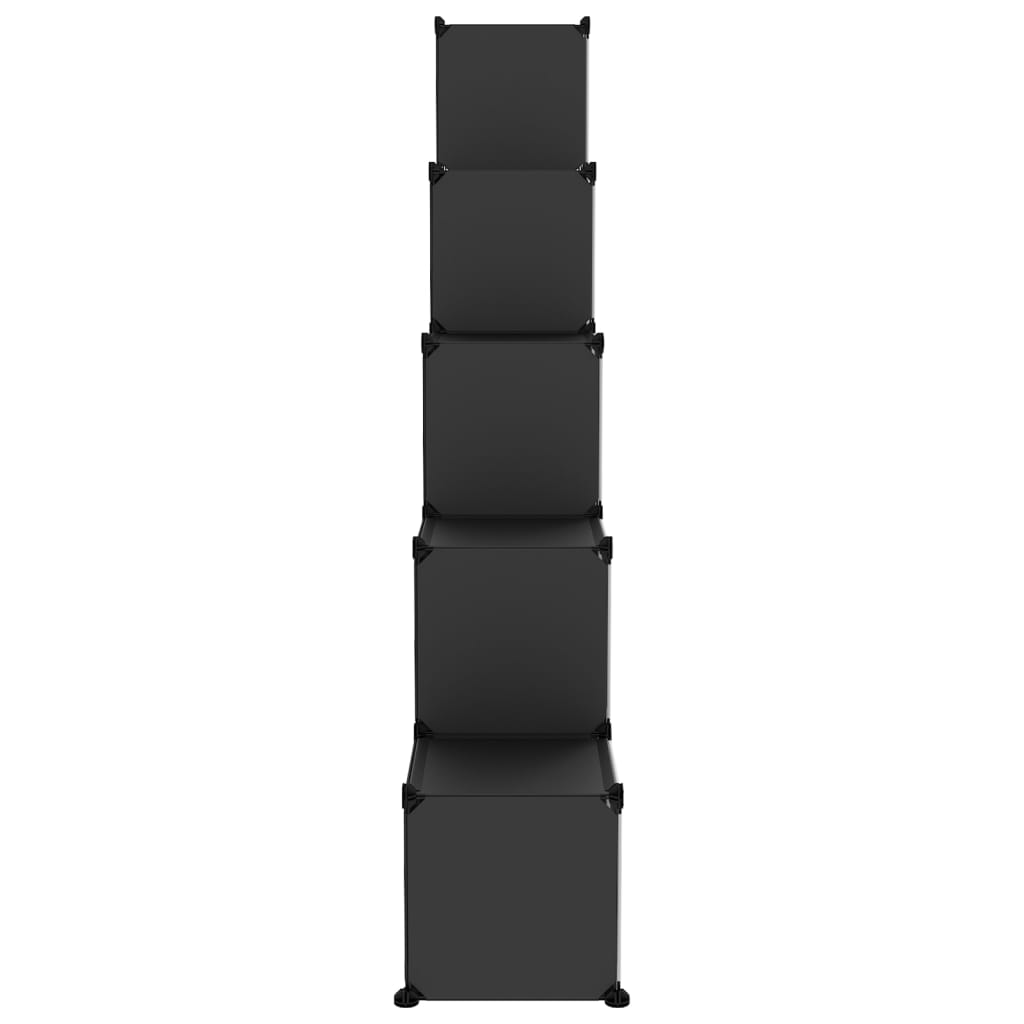 Regalsystem Mit 15 Würfeln Und Türen Schwarz Pp Schwarz Und Transparent