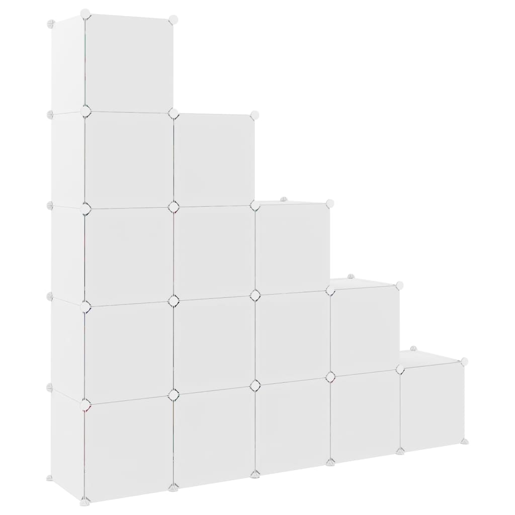 Kinderschrank Modular Mit 15 Würfeln Pp Weiß