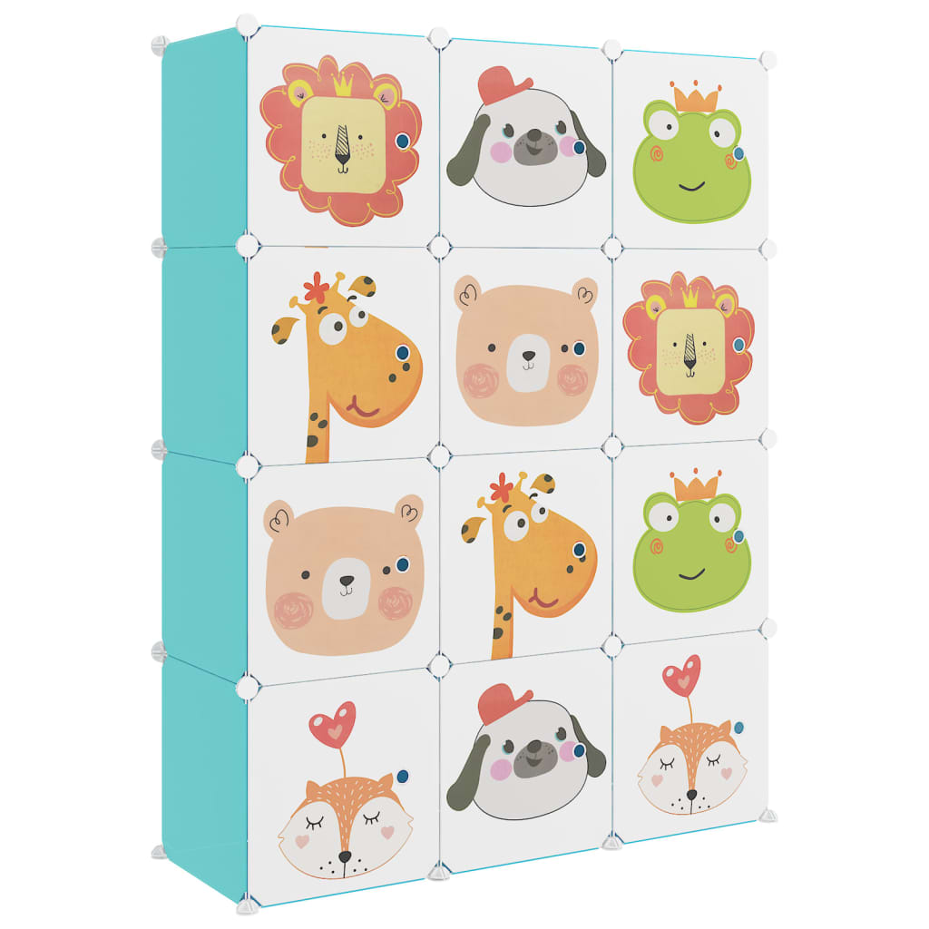 Kinderschrank Modular Mit 12 Würfeln Pp Grün