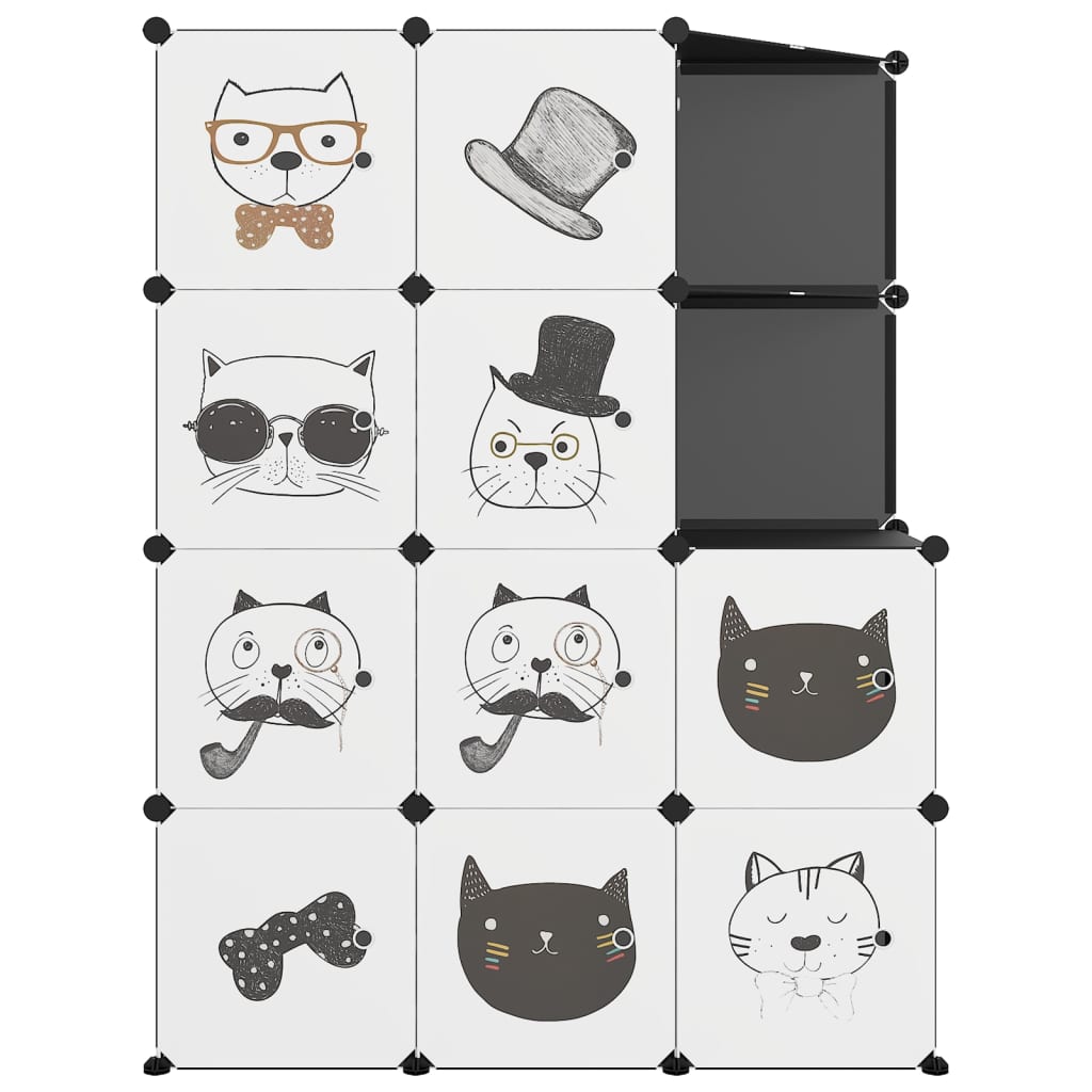 Kinderschrank Modular Mit 10 Würfeln Pp Schwarz