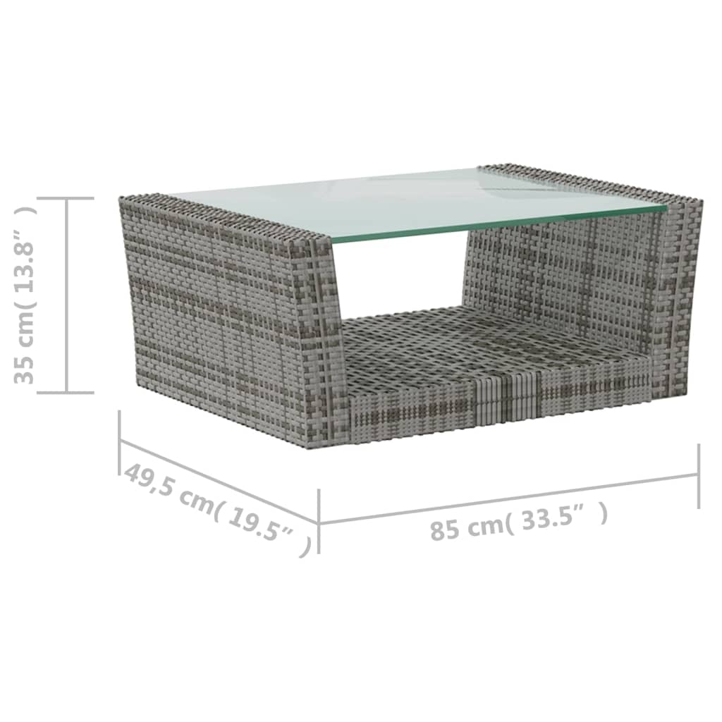 16-Tlg. Garten-Lounge-Set Mit Kissen Poly-Rattan