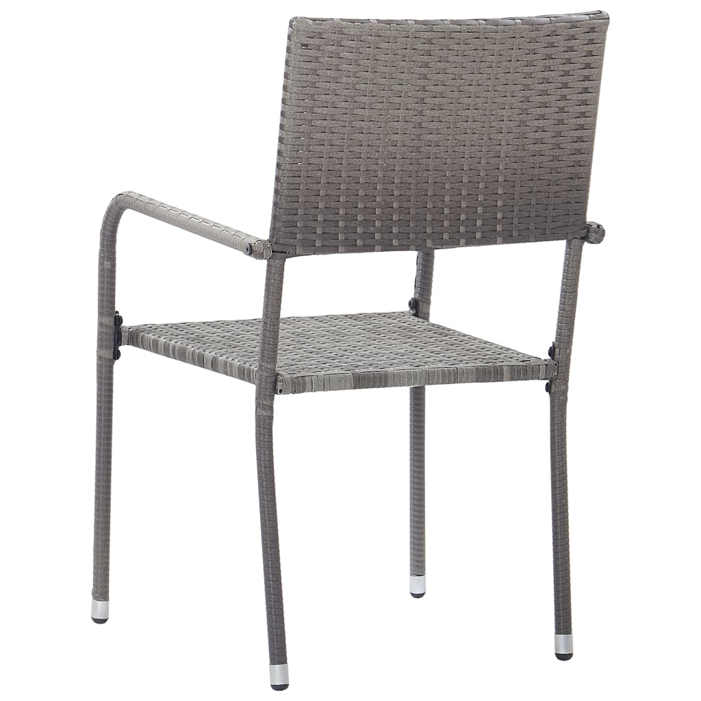 Garten-Essstühle 4 Stk. Stapelbar Polyrattan