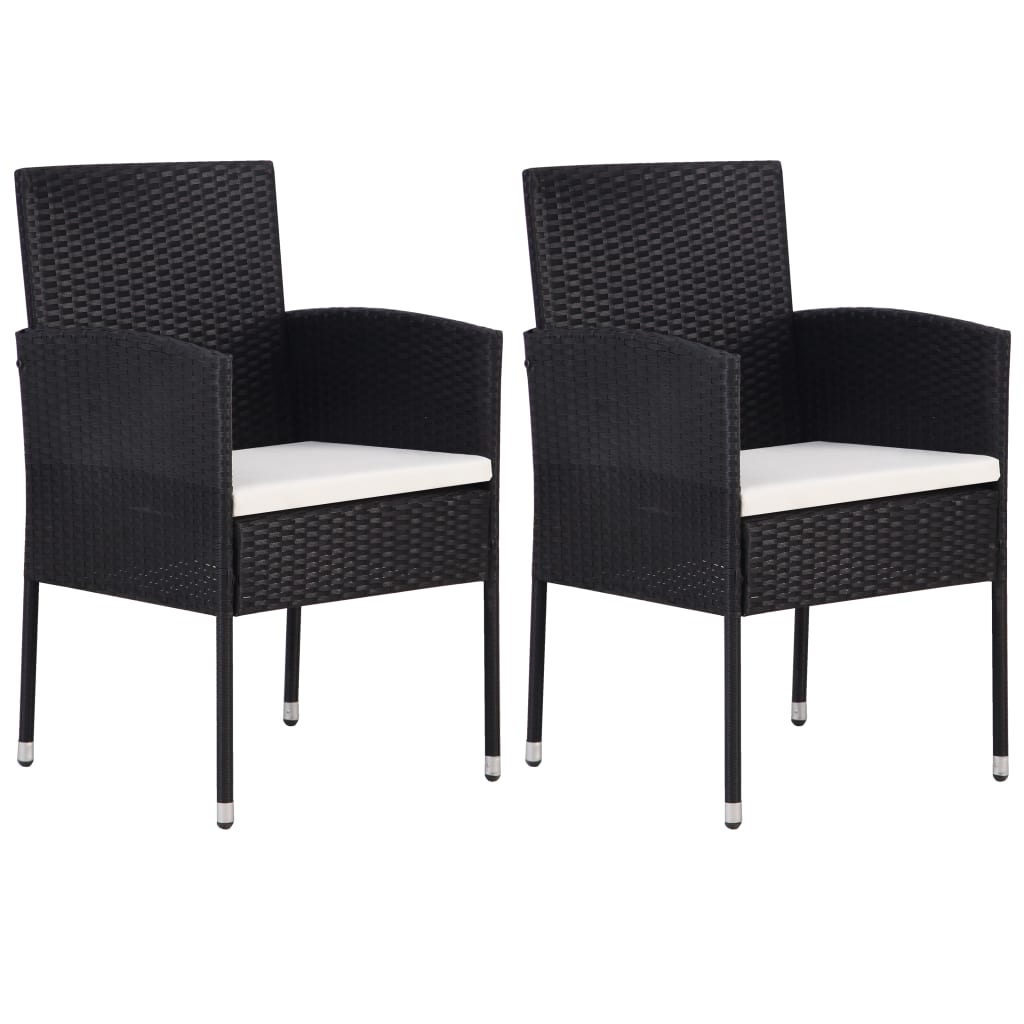 Gartenstühle Mit Kissen In 2 Stk. Poly Rattan