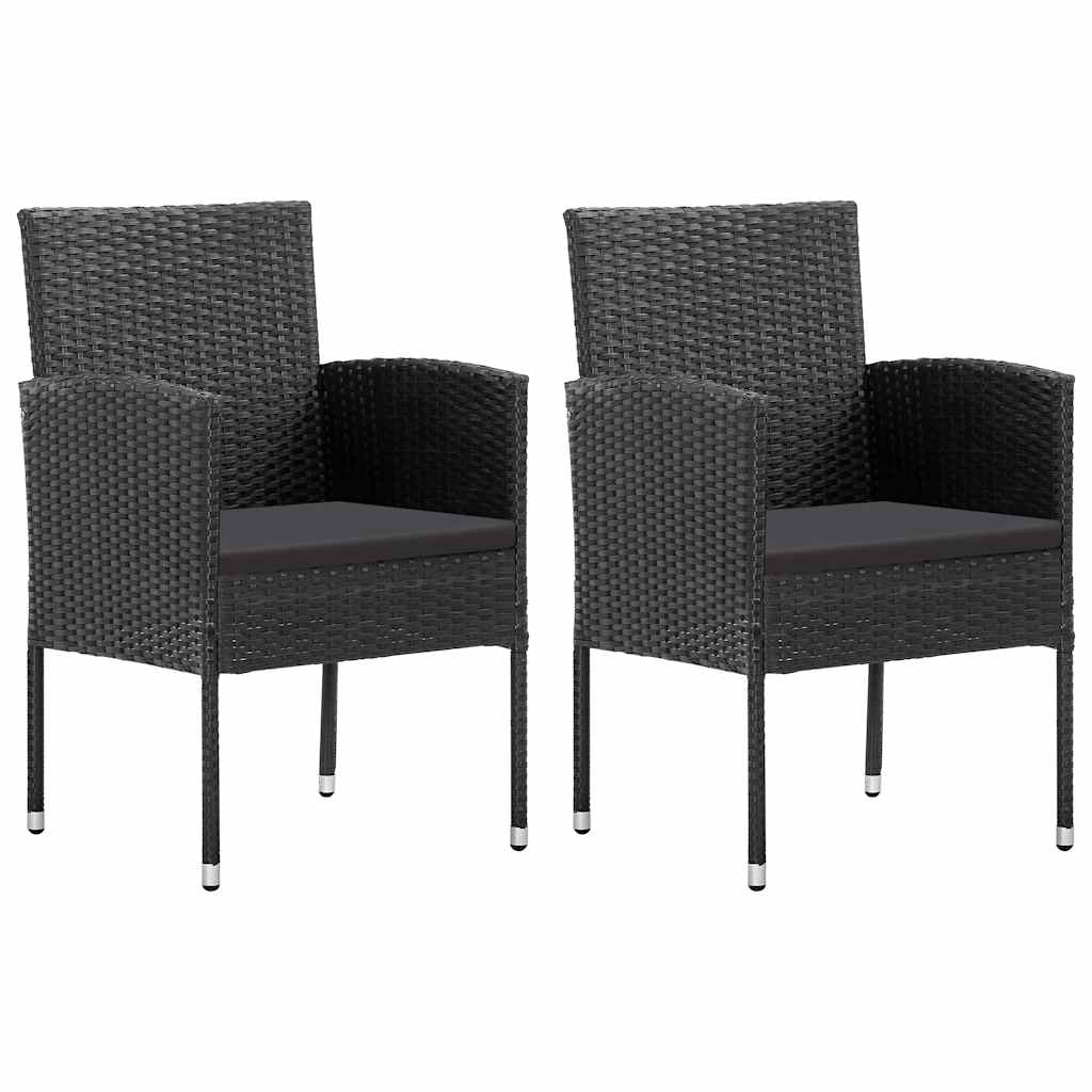 Gartenstühle Mit Kissen In 2 Stk. Poly Rattan
