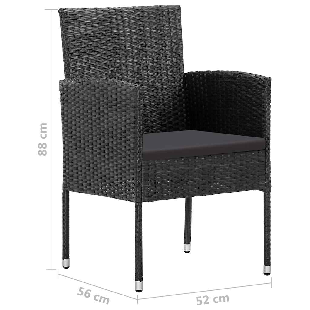 Gartenstühle Mit Kissen In 2 Stk. Poly Rattan