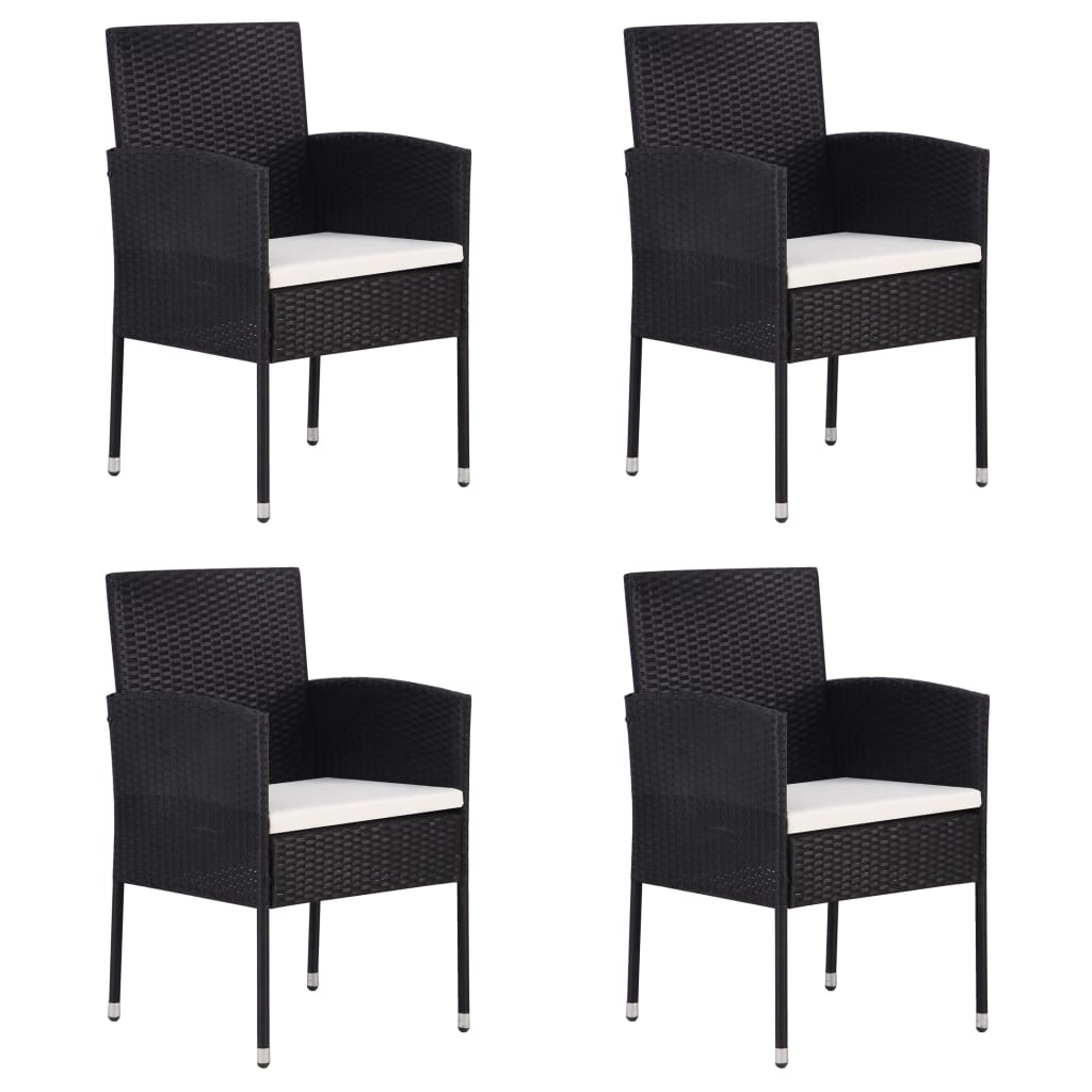 Gartenstühle Mit Kissen In 2 Stk. Poly Rattan