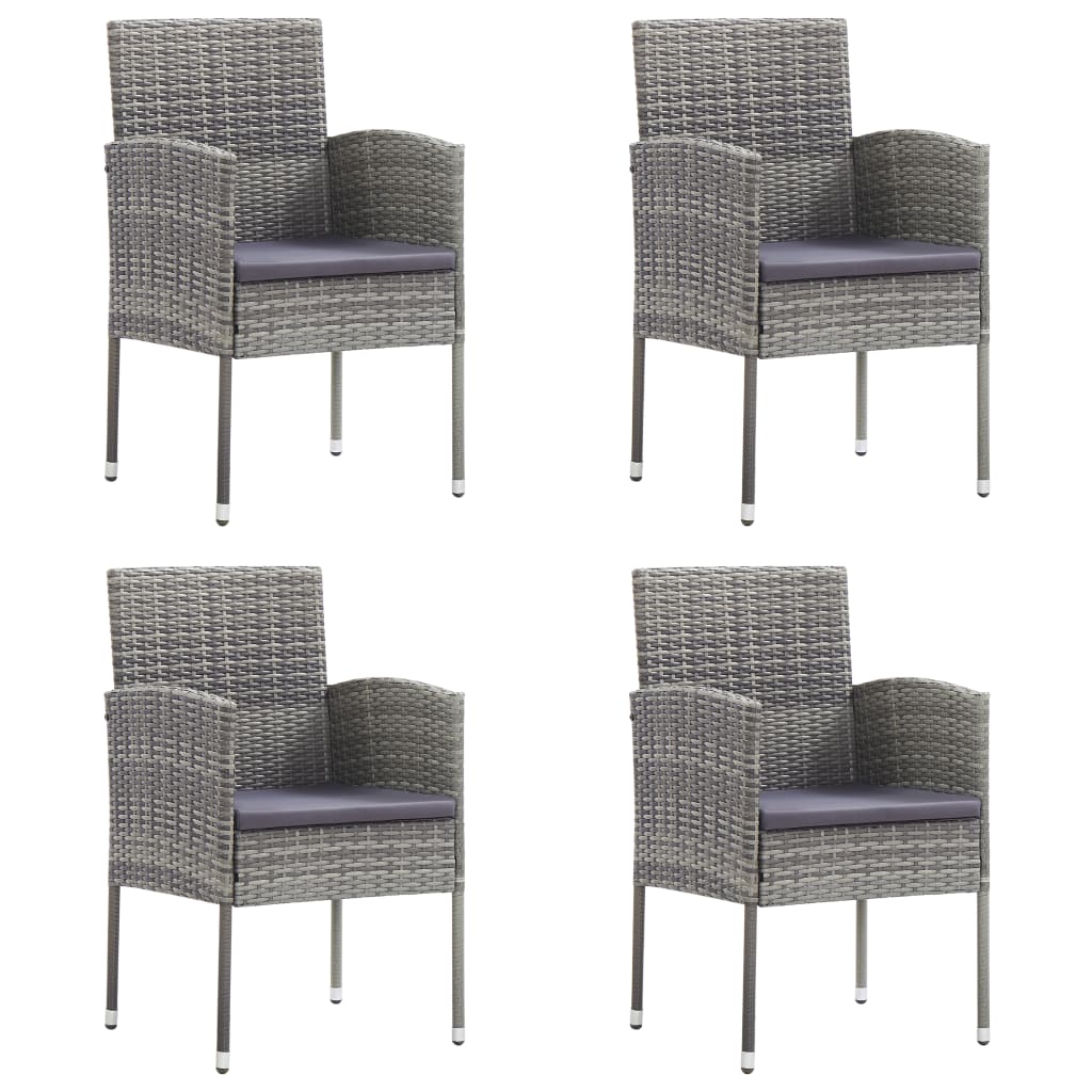 Gartenstühle Mit Kissen In 2 Stk. Poly Rattan