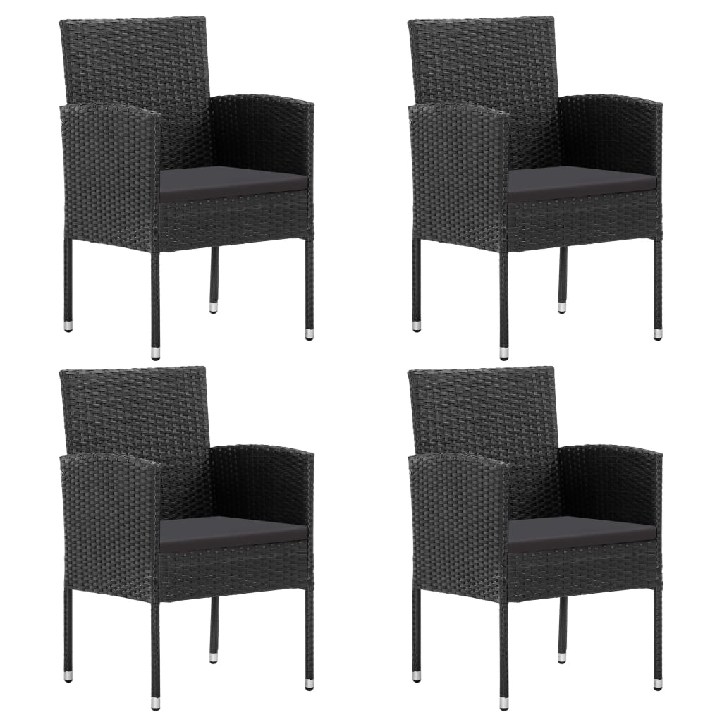 Gartenstühle Mit Kissen In 2 Stk. Poly Rattan