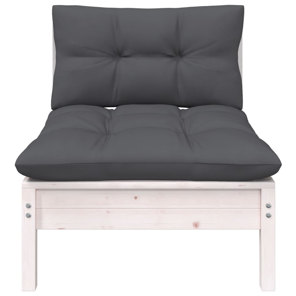 5-Tlg. Garten-Lounge-Set Mit Kissen Kiefer Massivholz