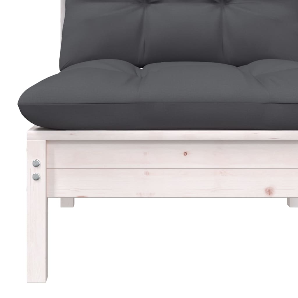 5-Tlg. Garten-Lounge-Set Mit Kissen Kiefer Massivholz
