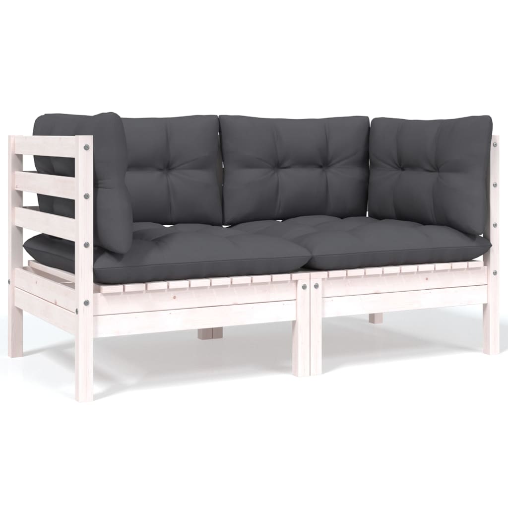 5-Tlg. Garten-Lounge-Set Mit Kissen Kiefer Massivholz
