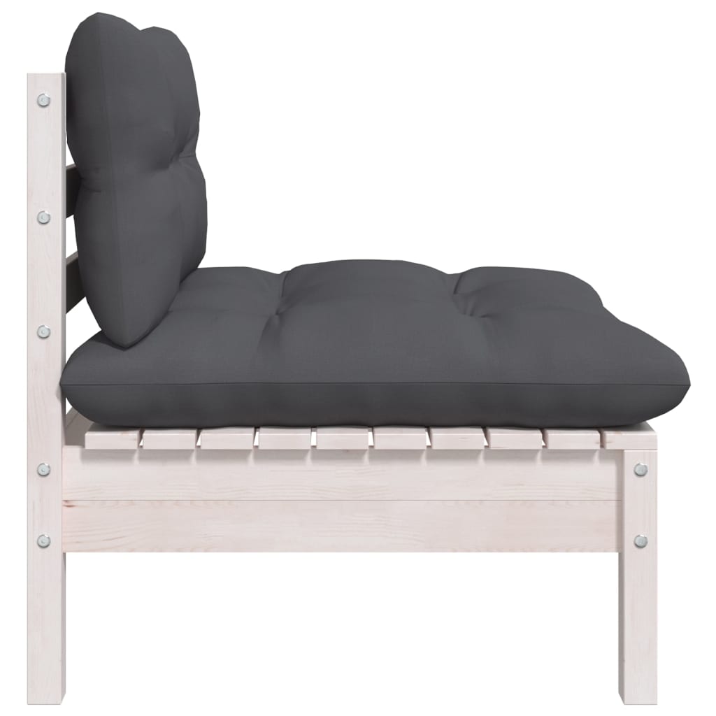 5-Tlg. Garten-Lounge-Set Mit Kissen Kiefer Massivholz