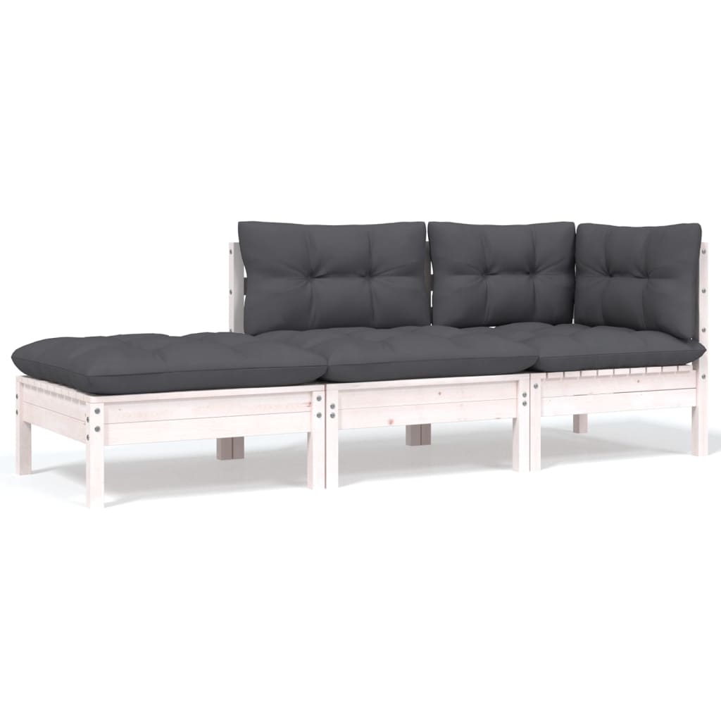 6-Tlg. Garten-Lounge-Set Mit Kissen Kiefer Massivholz