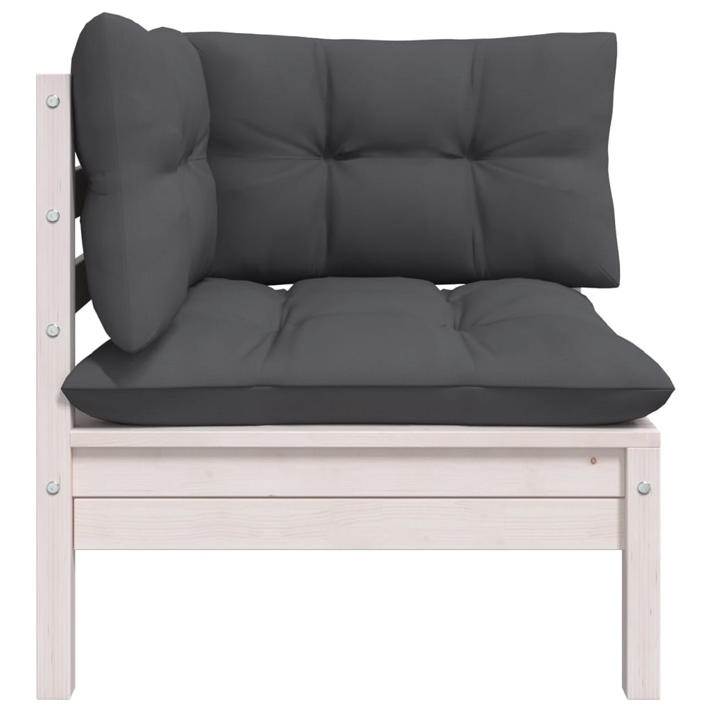 6-Tlg. Garten-Lounge-Set Mit Kissen Kiefer Massivholz