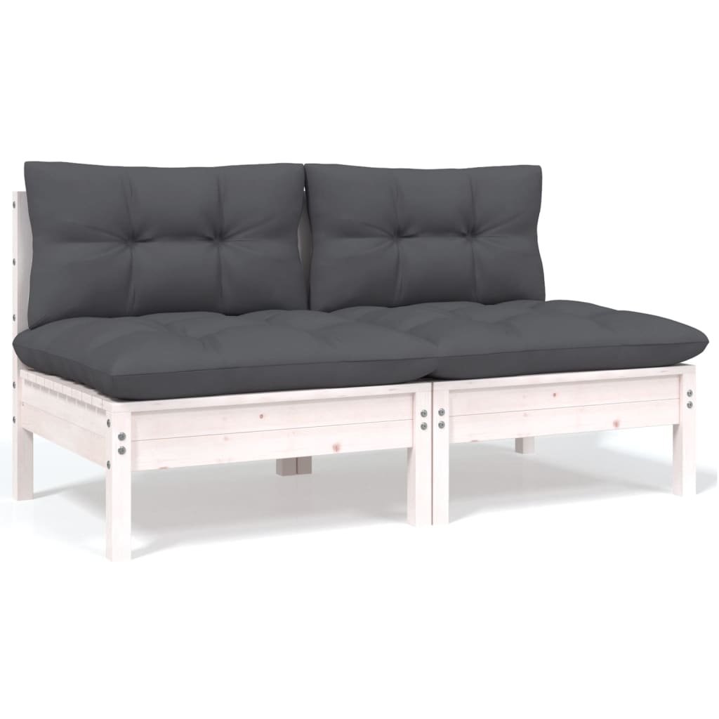 7-Tlg. Garten-Lounge-Set Mit Kissen Kiefer Massivholz